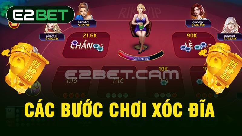 Các bước chơi xóc đĩa